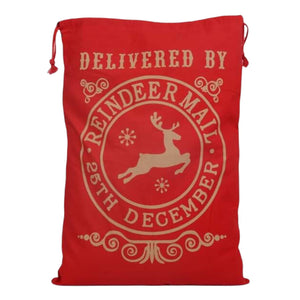 Christmas Bag Santa Claus Sack Reindeer Postal Cotton XMAS Childrens Gift Bags