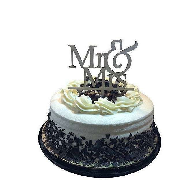 Mr and Mrs Wedding Cake Topper -Mr & Mrs Cake Pick Wooden Decoration