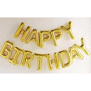 Happy Birthday Gold Balloon Banner with Tissue Paper Pom Poms - Easy DIY NEW