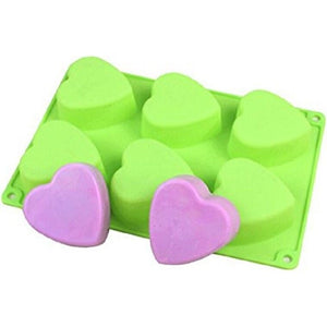 2 Silicone Heart Shaped Soap Bath Bomb Molds Hearts for Valentine’s Day Cake NEW