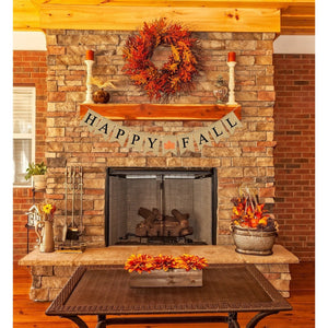 HAPPY FALL Burlap Garland Autumn Banner Party Hanging Decorations Supplies