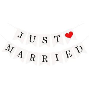 Just Married Banner MR & MR Gay Wedding Balloons Jumbo Balloon Tassel Garland