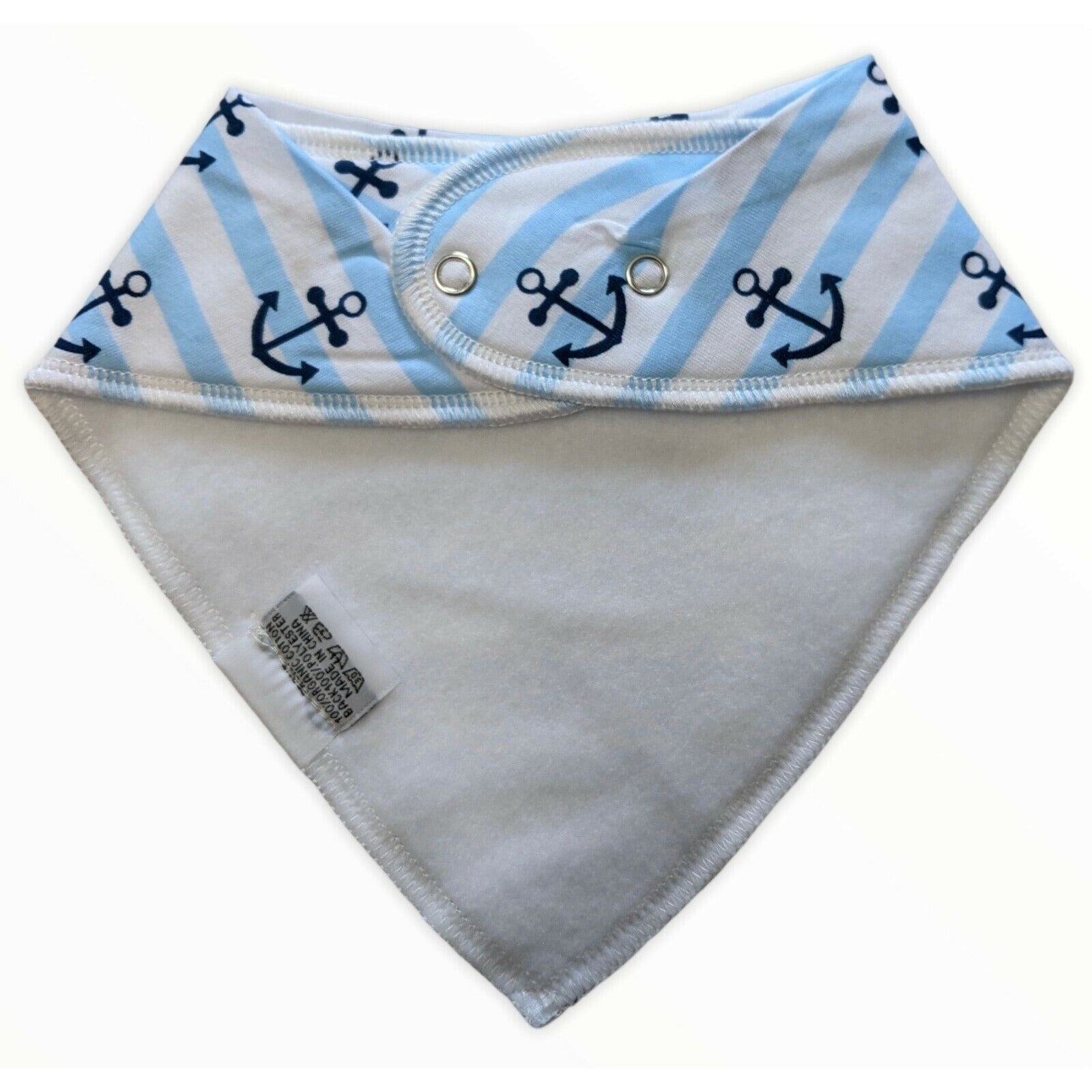 Nautical Drool Bibs with Snaps 4 pc set Bandana Baby Bib For Boys Cotton Sea Bibs NEW