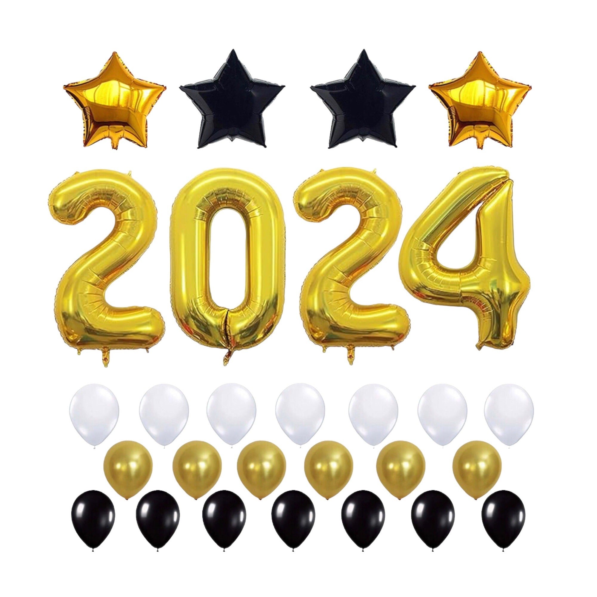 2024 Gold Balloons Grad Prom Birthday New Years Numbers Giant Graduation 40 Inch