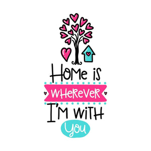 HOME IS WHEREVER I'M WITH YOU Garden Flag Double 2 Sided Yard Decoration NEW