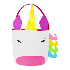 Unicorn Halloween Bucket Bag Trick or Treat Easter Basket Candy Bag Unicorns NEW