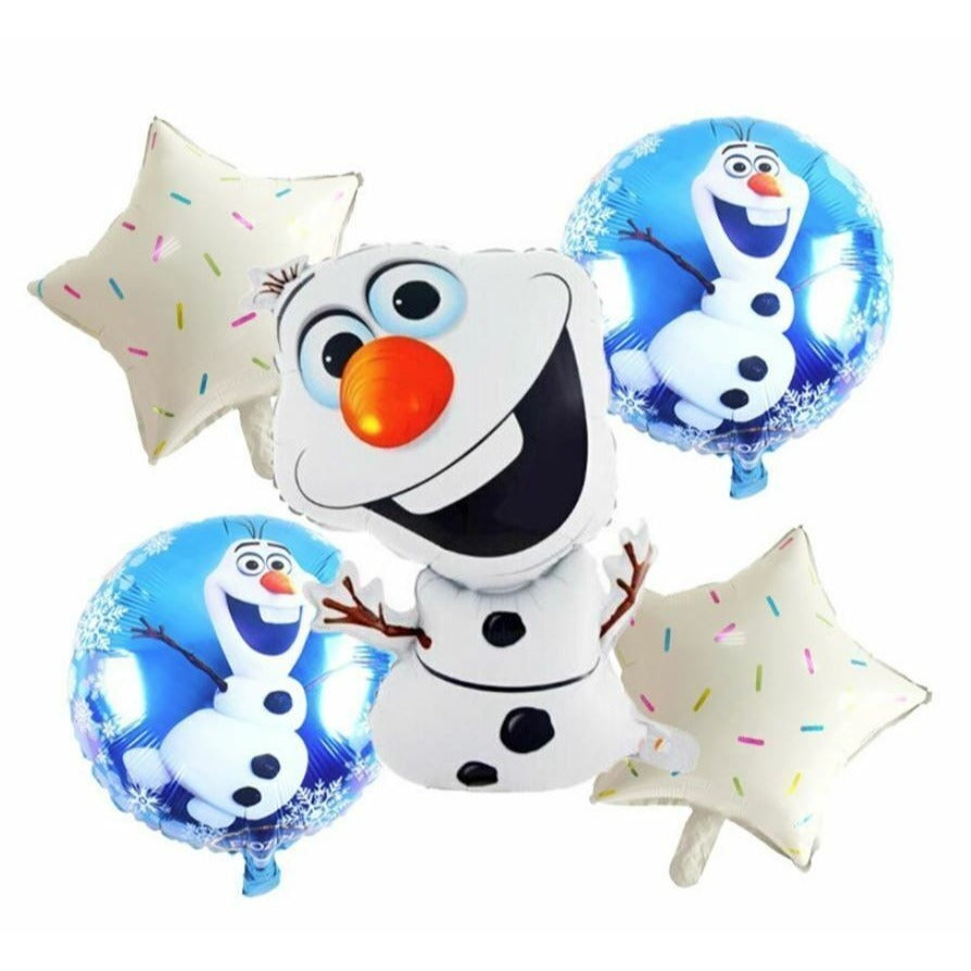 Frozen Birthday Party Olaf Mylar Helium Balloons & Ribbon