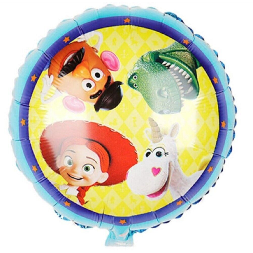 Toy Story Birthday Balloon Set Woody Buzz Rex Party Decoration Balloons with Ribbon