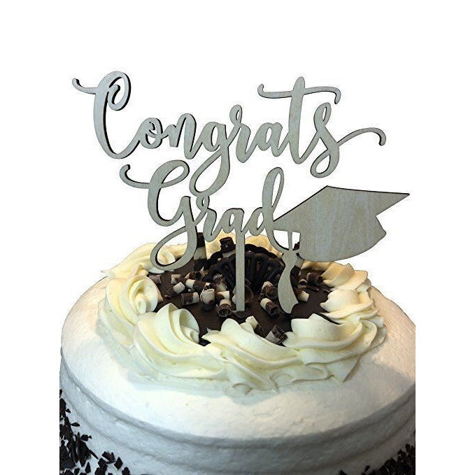 Congrats Grad Graduation Cake Topper - Class of 2024 Graduate Party High School