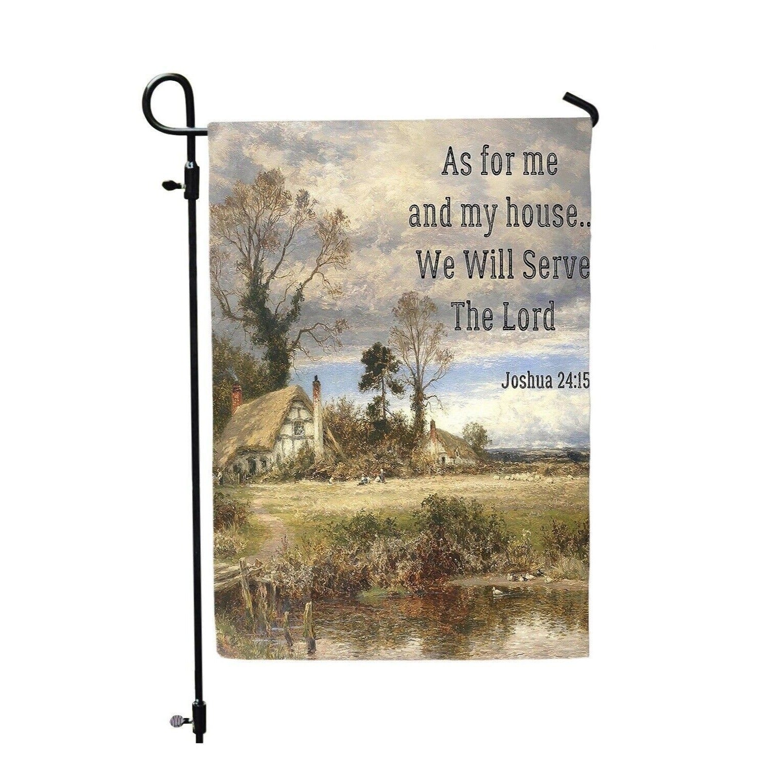 AS FOR ME AND MY HOUSE WE WILL SERVE THE LORD Religious Garden Flag Bible Verse