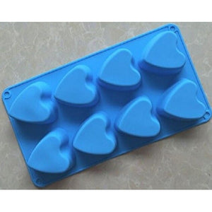 2 Silicone Heart Shaped Soap Bath Bomb Molds Hearts for Valentine’s Day Cake NEW