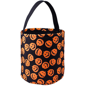 Pumpkin Halloween Bucket Bag Pumpkins Trick or Treat Candy Bag Reusable