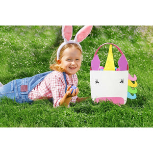 Unicorn Halloween Bucket Bag Trick or Treat Easter Basket Candy Bag Unicorns NEW