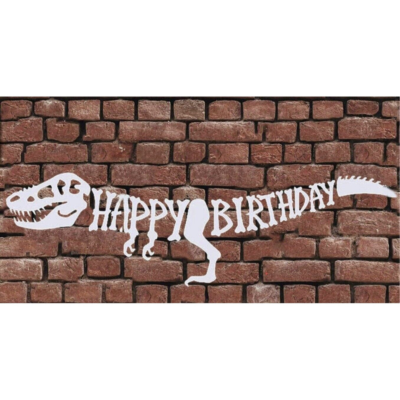 Dinosaur Happy Birthday Banner Dino Bones Theme Party Garland Kids Decoration