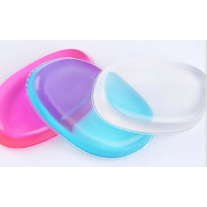 Silicone Makeup Applicators Beauty Foundation Blenders Blue Pink Clear Set of 3