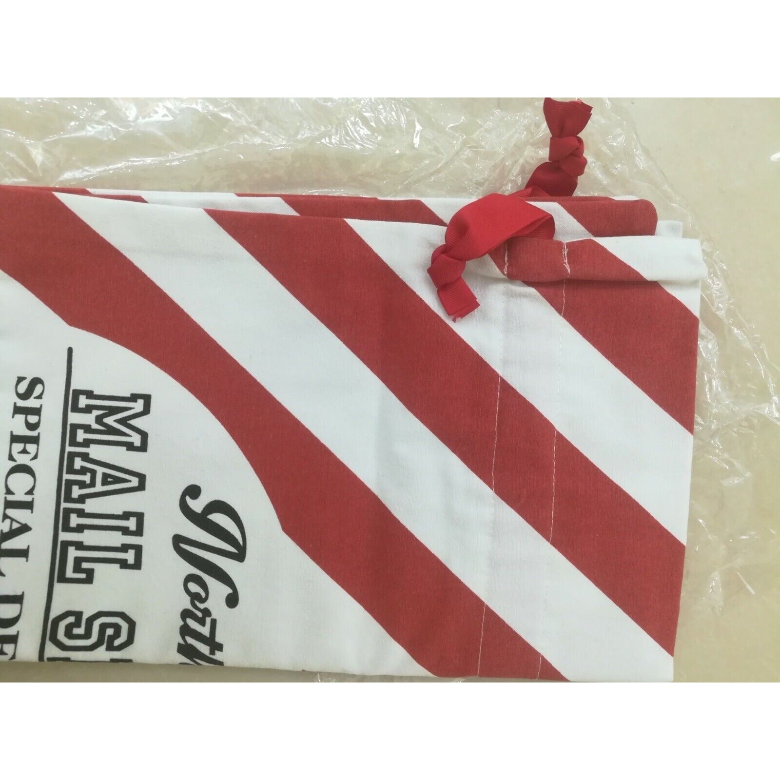 Candy Cane Christmas Bag Santa Claus Sack Cotton XMAS Childrens Gift Bags