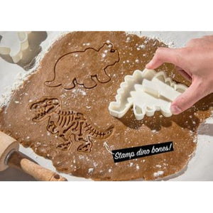 Dinosaur Skeleton Cookie Cutters Fossil 3-D Molds LARGE 3D Stampers 6 pc Set NEW