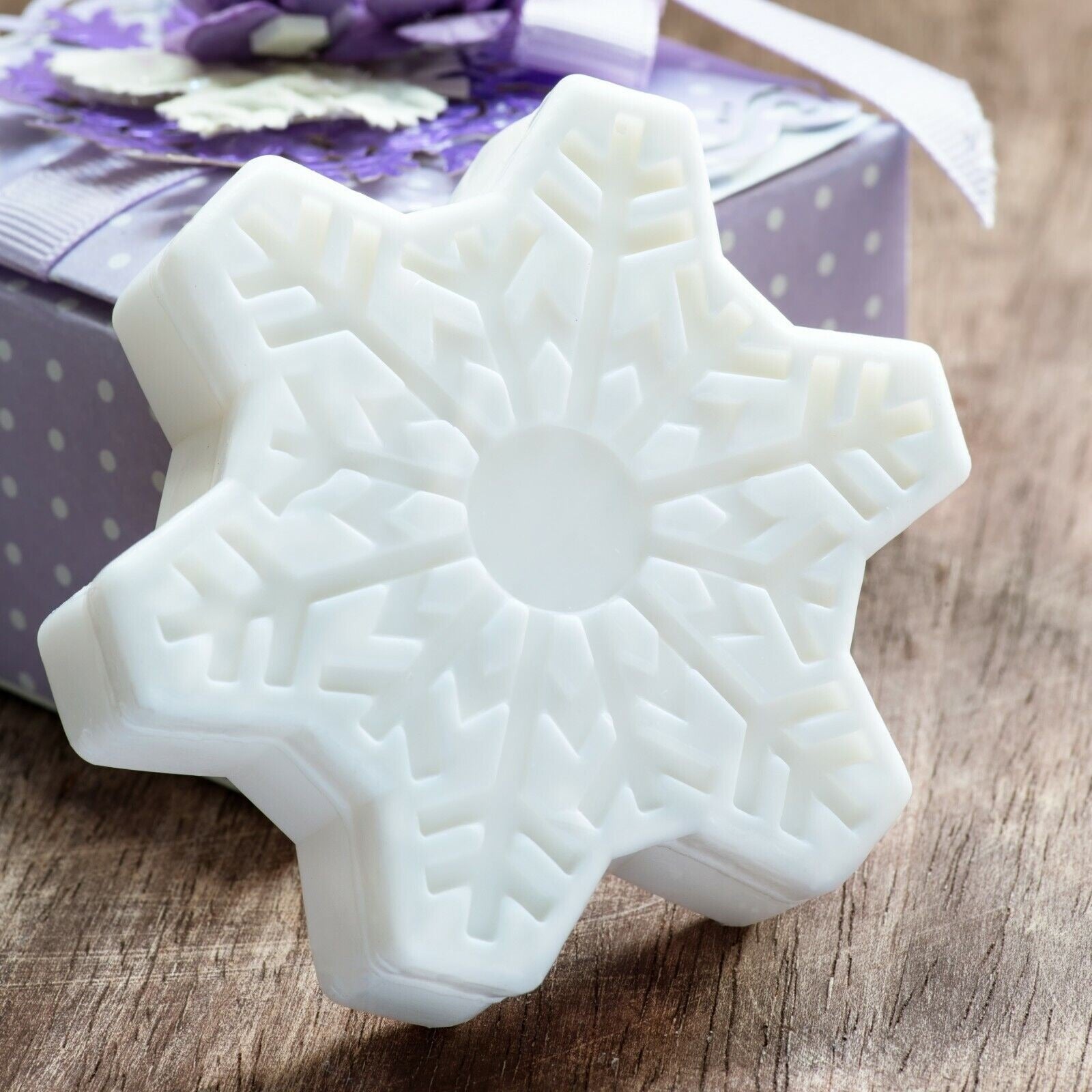 Snowflake Silicone Set of 2 Soap Molds DIY Mold Christmas Moulds Xmas NEW