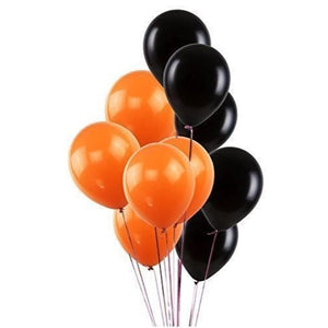 Happy Halloween Party Decor Banner Garland with 50 Orange & 50 Black Balloons