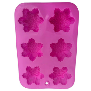 Snowflake Silicone Set of 2 Soap Molds DIY Mold Christmas Moulds Xmas NEW