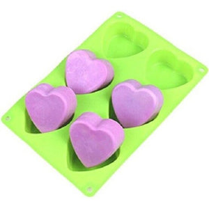 2 Silicone Heart Shaped Soap Bath Bomb Molds Hearts for Valentine’s Day Cake NEW