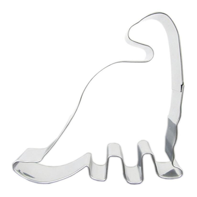 Dinosaur Cookie Cutters Set Shaped Steel - T-rex Brontosaurus Stegosaurus Pterodactyl 4 Pieces