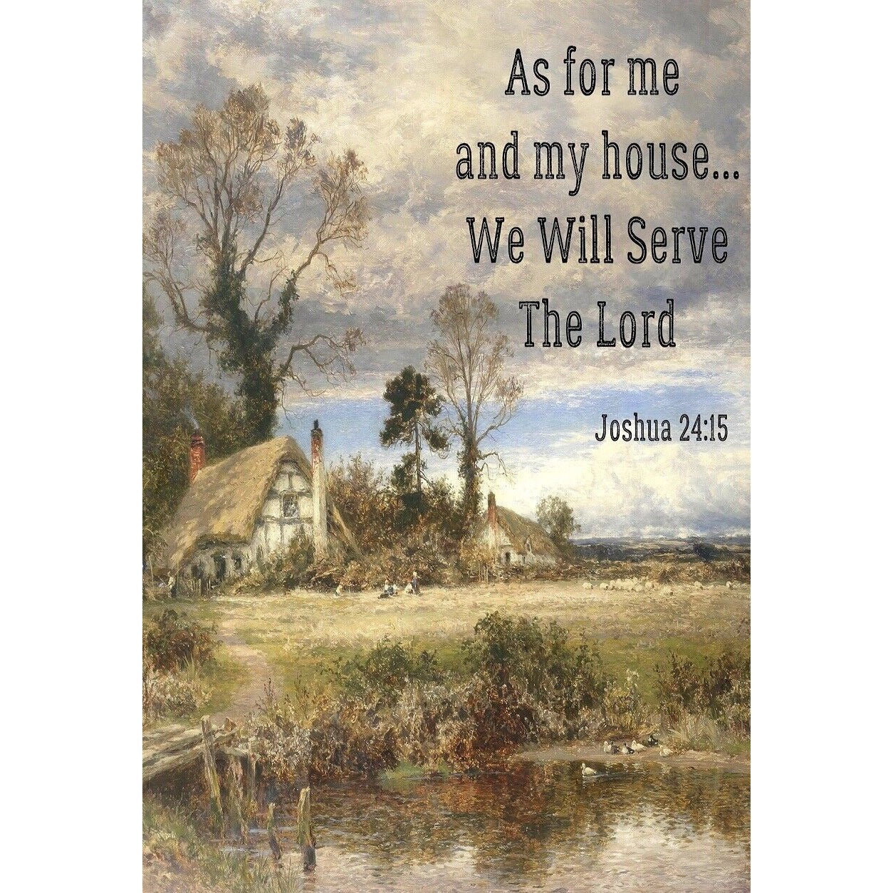 AS FOR ME AND MY HOUSE WE WILL SERVE THE LORD Religious Garden Flag Bible Verse