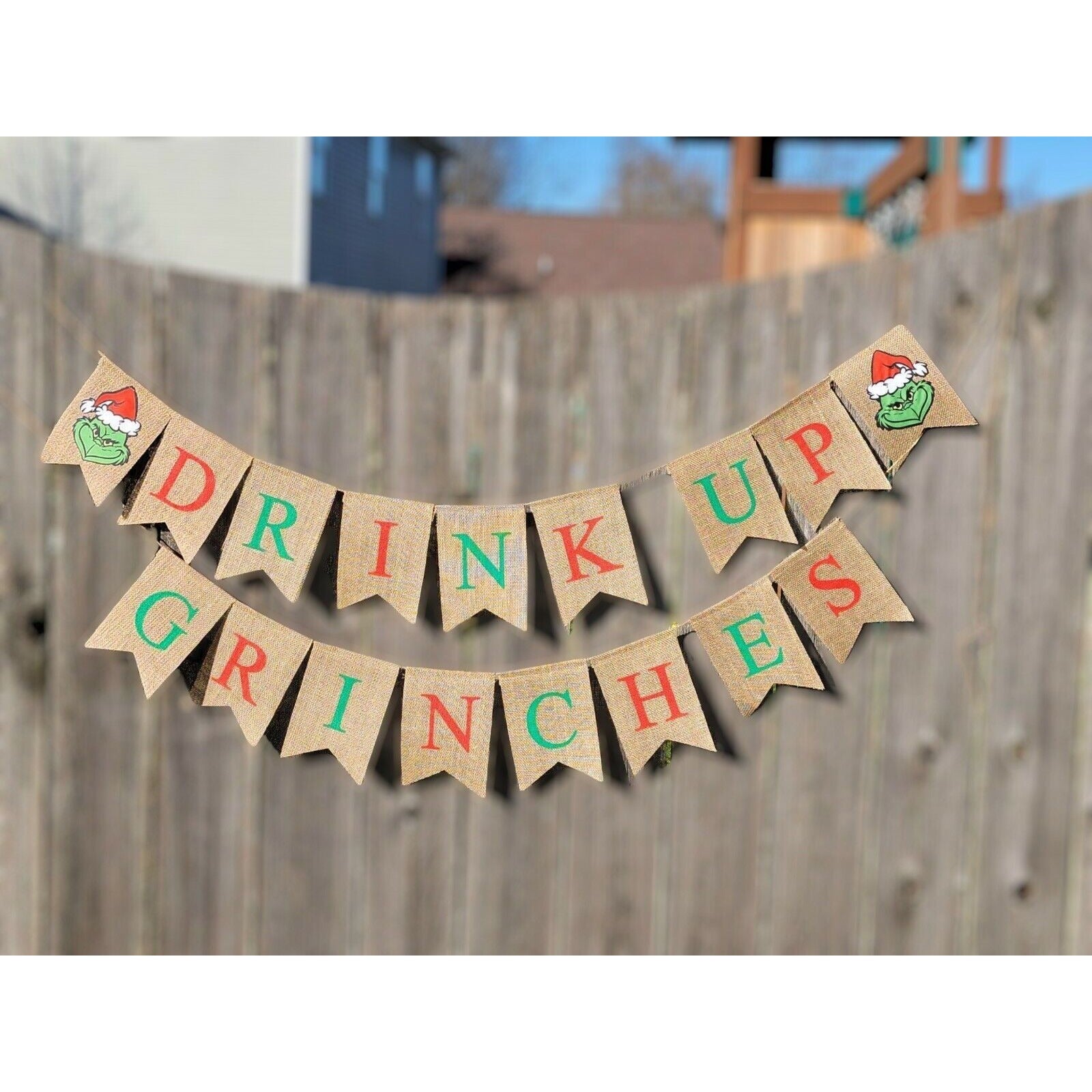 Drink Up Grinches Grinch Banner Reusable Grinch Christmas Party Grinch Birthday