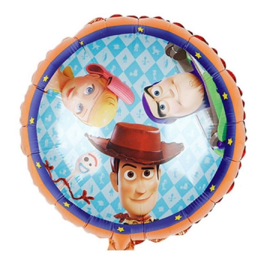 Toy Story Birthday Balloon Set Woody Buzz Rex Party Decoration Balloons with Ribbon