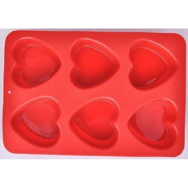 2 Silicone Heart Shaped Soap Bath Bomb Molds Hearts for Valentine’s Day Cake NEW