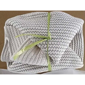 Cotton Rope Storage Basket Black Stitched Ivory Off White Color Large with Handles