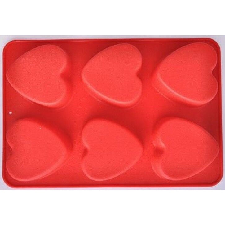 2 Silicone Heart Shaped Soap Bath Bomb Molds Hearts for Valentine’s Day Cake NEW