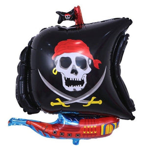 Pirate Ship Balloon Set Decoration Kit Birthday Party Skull Crossbones Balloons