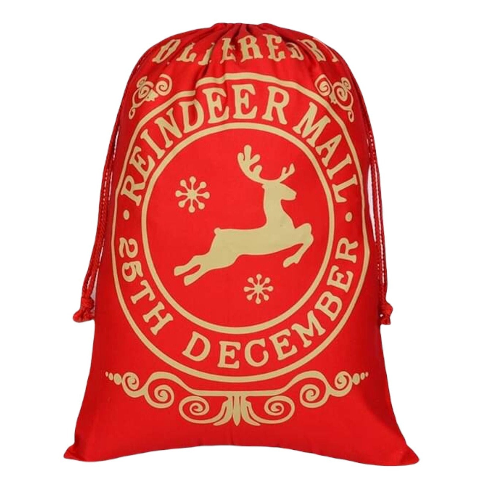 Christmas Bag Santa Claus Sack Reindeer Postal Cotton XMAS Childrens Gift Bags