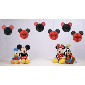 Mickey Party Confetti Balloons & 6 Mickey Mouse Honeycomb Balls Red Black NEW