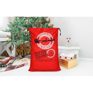 Christmas Bag Santa Claus Sack Reindeer Postal Cotton XMAS Childrens Gift Bags