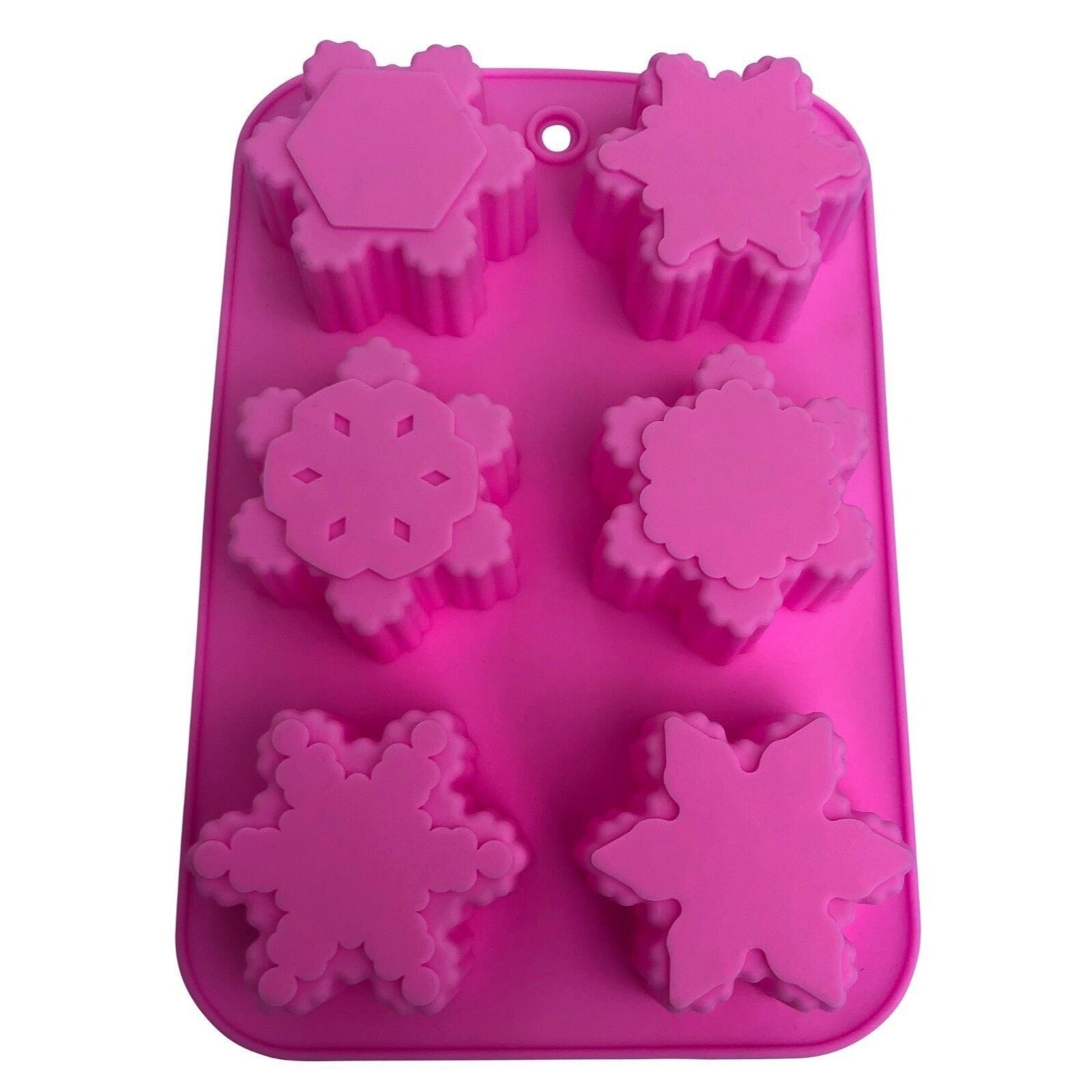 Snowflake Silicone Set of 2 Soap Molds DIY Mold Christmas Moulds Xmas NEW