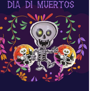 Dia de Los Muertos Balloons Set - The Day of The Dead - Coco Skeleton Party Balloon Kit