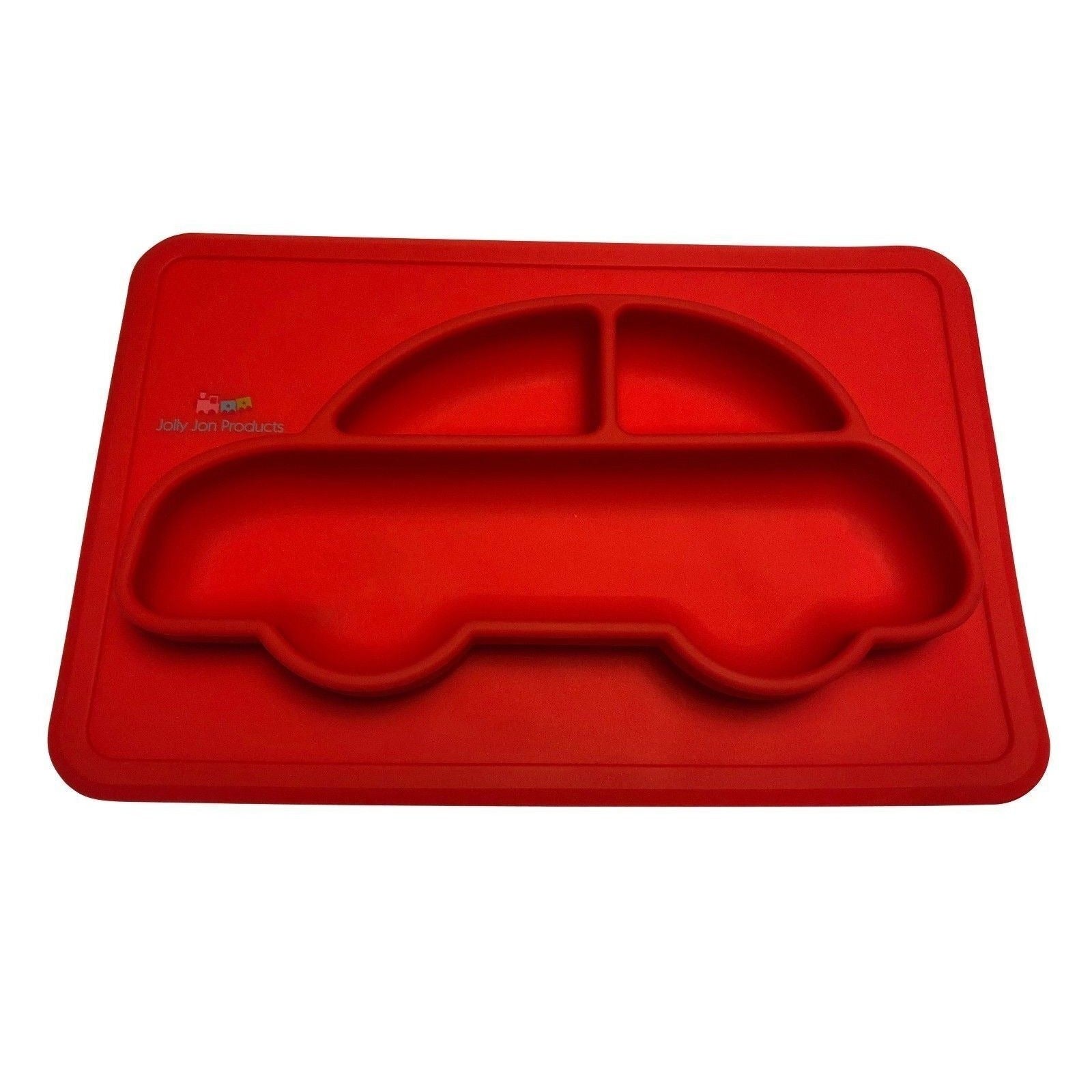 Red Car Shaped Silicone Divided Placemat for Children and Infants Platemat NEW