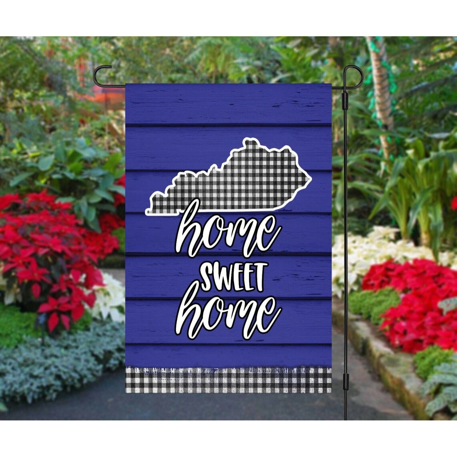 HOME SWEET HOME Kentucky State Garden Flag Double 2 Sided Yard Decoration NEW