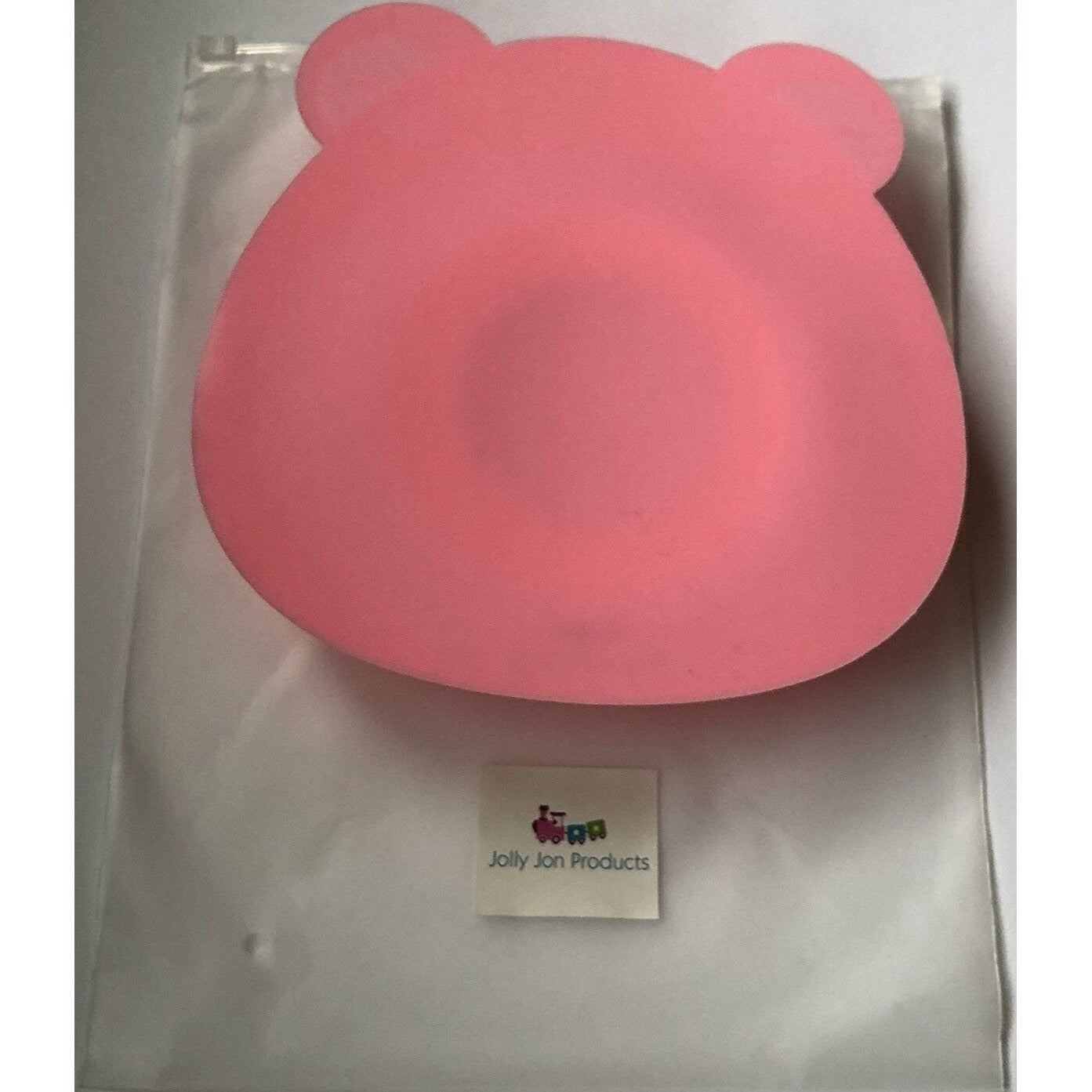 Non Slip Smooth PINK Bear Bowl Silicone Placemat for Children Infants Pets NEW